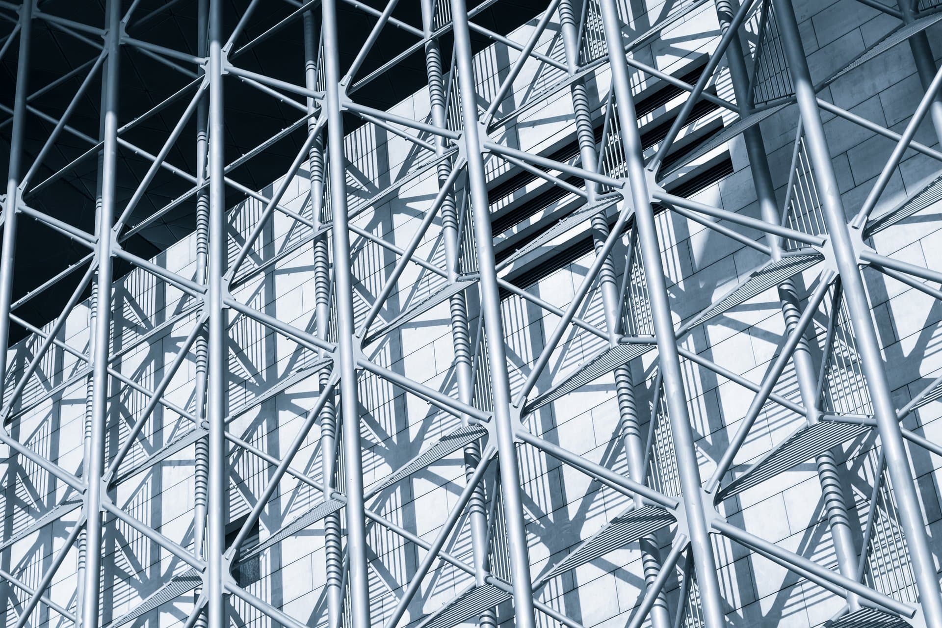 Steel facade structure